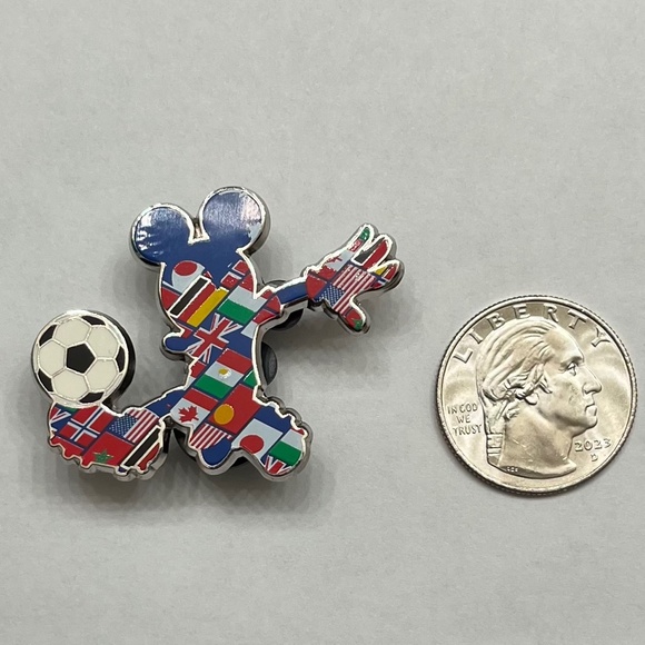 Collectible Disney Mickey Mouse Soccer Player Trading Pin - Picture 2 of 3